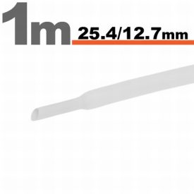 25,4/12,7 fehér zsugorcső