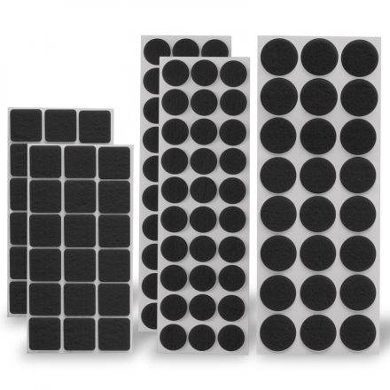 Öntapadós filcpárna 120db/csom. Fekete