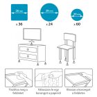 Öntapadós filcpárna 120db/csom. Fehér