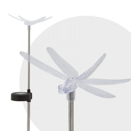 RGB LED-es kültéri szolárlámpa - Szitakötő - 43 cm