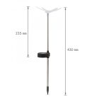 RGB LED-es kültéri szolárlámpa - Szitakötő - 43 cm