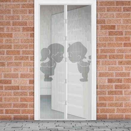 Szúnyogháló függöny ajtóra -mágneses- 100x210cm - Fiú+Lány