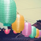 Szolár lampion - 3 színben - hidegfehér LED-es - 21 cm