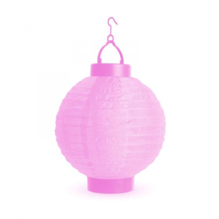 Lampion -LED-es - 20 cm - rózsaszín