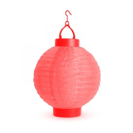 Lampion -LED-es - 20 cm - piros