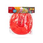Lampion -LED-es - 20 cm - piros