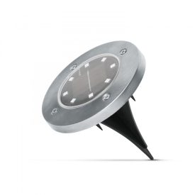   LED-es leszúrható szolár lámpa - kör alakú - középfehér - 12 cm