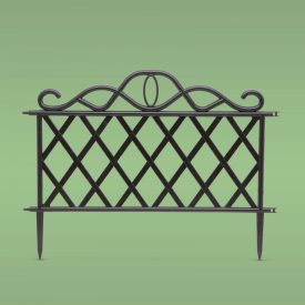   Virágágyás szegély/kerítés (sorolható) - műanyag - 45 x 35 cm