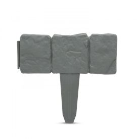   Virágágyás szegély/gyepszegély (sorolható) - műanyag - 25 x 22,5 cm - 4 db / csomag