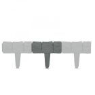 Virágágyás szegély/gyepszegély (sorolható) - műanyag - 25 x 22,5 cm - 4 db / csomag