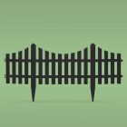 Virágágyás szegély / kerítés - 60 x 23 cm - fekete