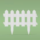 Virágágyás szegély / kerítés - 40 x 30 cm - fehér