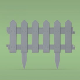 Virágágyás szegély / kerítés - 40 x 30 cm - szürke