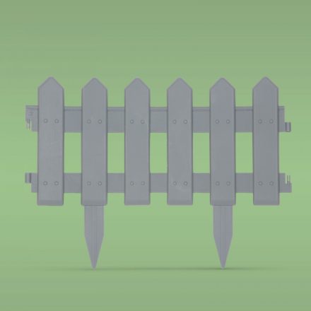 Virágágyás szegély / kerítés - 40 x 30 cm - szürke