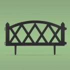 Virágágyás szegély / kerítés - 60 x 24 cm - fekete