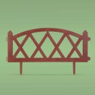 Virágágyás szegély / kerítés - 60 x 24 cm - terrakotta