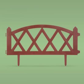 Virágágyás szegély / kerítés - 60 x 24 cm - terrakotta