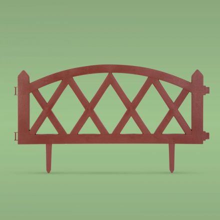 Virágágyás szegély / kerítés - 60 x 24 cm - terrakotta