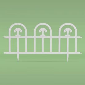 Virágágyás szegély / kerítés - 60 x 30 - fehér