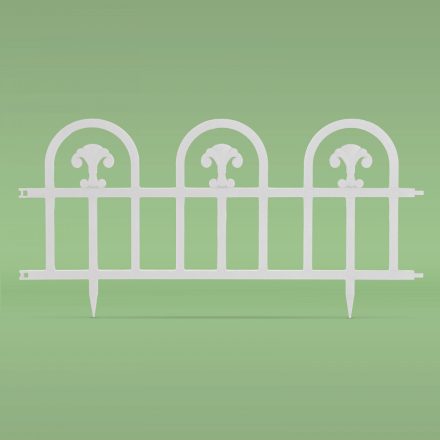 Virágágyás szegély / kerítés - 60 x 30 - fehér