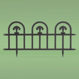 Virágágyás szegély / kerítés - 60 x 30 - fekete