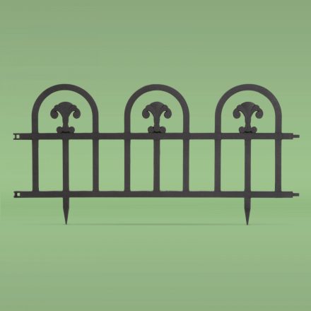 Virágágyás szegély / kerítés - 60 x 30 - fekete