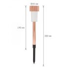 LED-es szolár lámpa - leszúrható - hidegfehér - fém, rozéarany - 30 cm