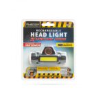 Fejlámpa - SMD + COB LED-es - akkumulátoros