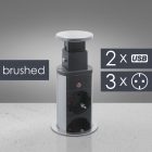 Delight rejtett elosztó szálcsiszolt 2 db USB csatlakozóval 1,5 m