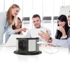 Elosztó - Rejtett- 3-as + USB - fekete