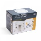 DELIGHT Rejtett elosztó - 4-es + vezeték nélküli töltés + 2xUSB + 2xType-C - fehér 20434WH