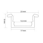 LED aluminium profil sín - 1000x23x8mm