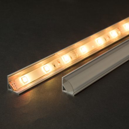 LED aluminium profil takaró búra - átlátszó - 1000mm