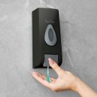 Szappanadagoló - kézzel működtethető - 350 ml - falra szerelhető - fekete