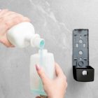 Szappanadagoló - kézzel működtethető - 350 ml - falra szerelhető - fekete