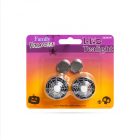 LED-es teamécses - halloween, fekete - 2 db / csomag