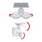 Mozgásérzékelős szolár reflektor - forgatható fejjel - 2 COB LED