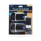 Digitális elem- és vezeték nélküli csengő - Kinetic - 2 beltéri - fekete