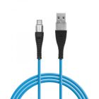 Adatkábel - microUSB - szilikon bevonat  - 2A - 2m