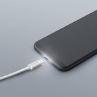 Adatkábel - iPhone - 1A - LED - ezüst - 1 m