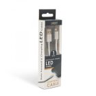 Adatkábel - iPhone - 1A - LED - ezüst - 1 m