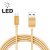 Adatkábel - MicroUSB - 2A - LED - arany - 1 m
