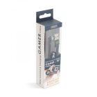 Adatkábel - MicroUSB - 2A - 90° - fekete - 2 m
