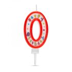 Tortagyertya - szám, 6,5 x 4 cm - 0