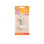 Tortagyertya - szám, 6 x 3 cm - ezüst - 1