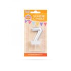 Tortagyertya - szám, 6 x 3 cm - ezüst - 7