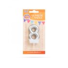 Tortagyertya - szám, 6 x 3 cm - ezüst - 8