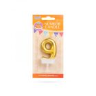 Tortagyertya - szám, 6 x 3 cm - arany - 9