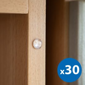   Ajtóütköző szett - öntapadós, átlátszó - 8 mm - 30 db / csomag