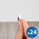 Csavartakaró szett - 13 mm - fehér - 24 db / csomag
